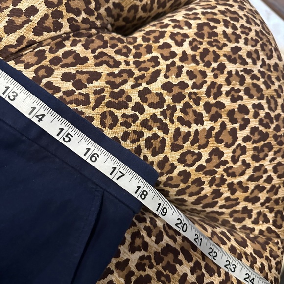 Isaac Mizrahi Navy Blue Satin Striped Military Pants 16 - Picture 5 of 5